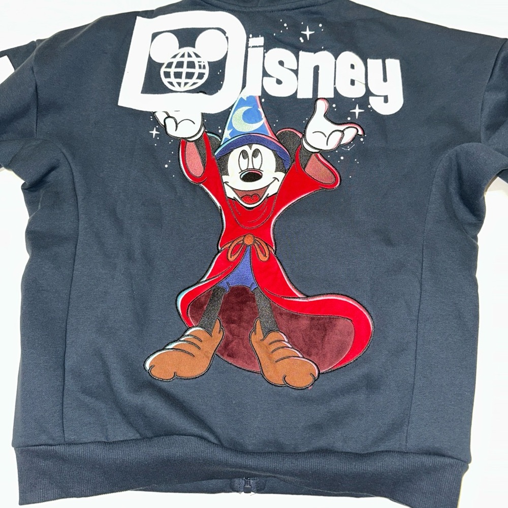 Walt Disney World Fantasmic Sorcerer Mickey Athletic Zipper Fleece Hoodie